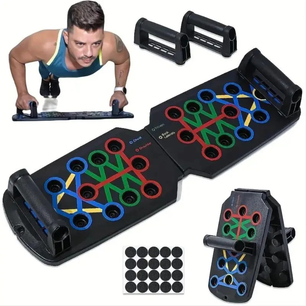 Push Up Board Foldable Multi Function - Компактный многофункциональный набор для отжиманий с