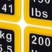 Fitness Equipment - 2 шт. желтых наклеек с весом