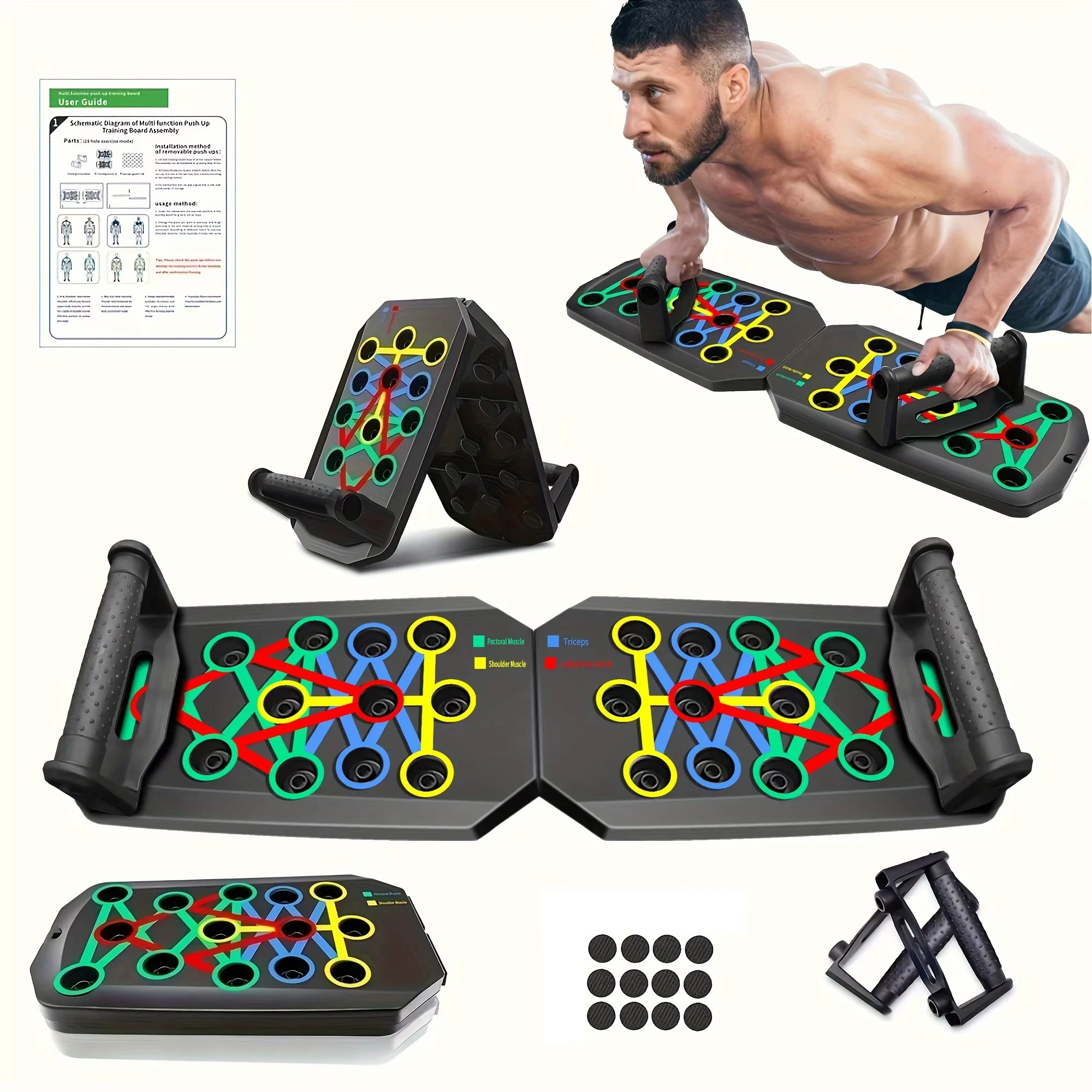 Push Up Board Foldable Multi Function - 1 шт. Складная многофункциональная доска для