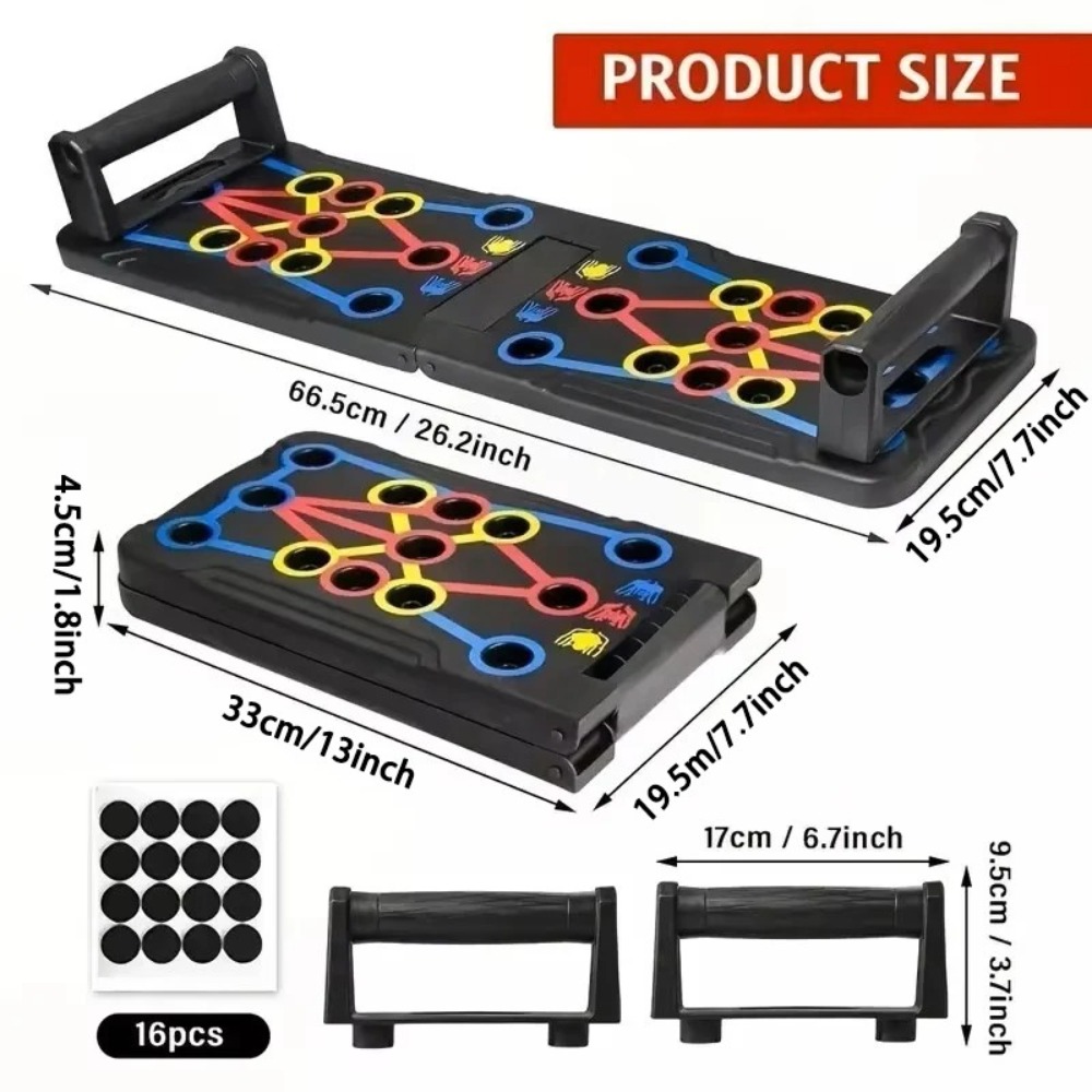 Push Up Board Foldable Multi Function - Портативная многофункциональная доска для отжиманий с