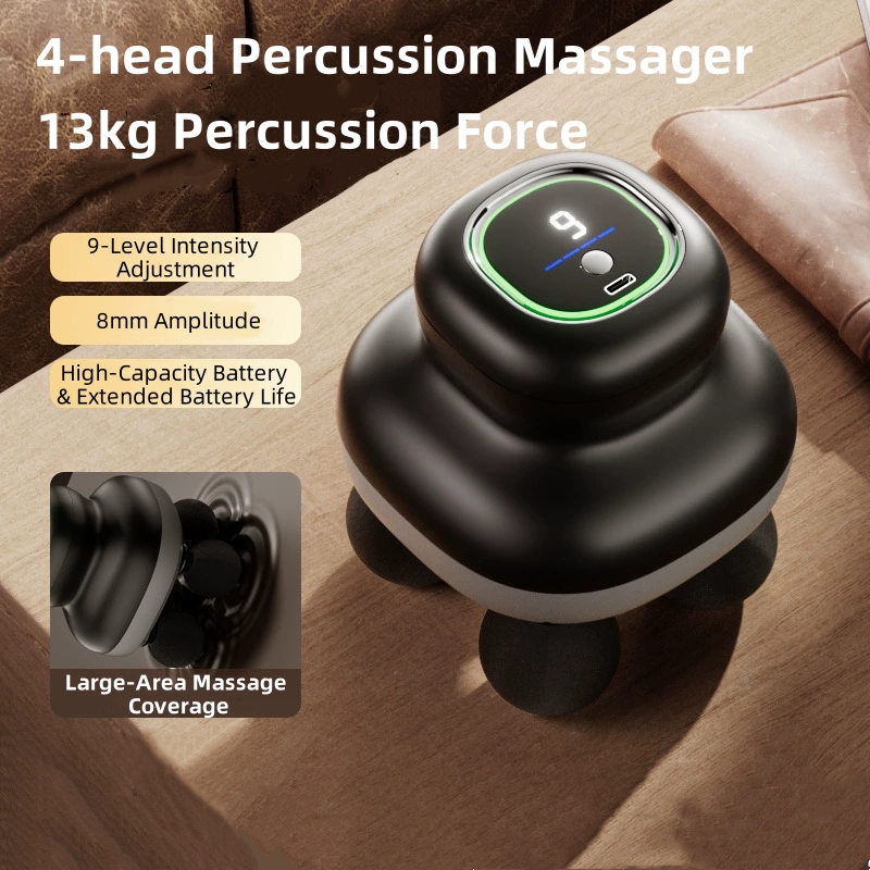 Electric Massage Gun Deep Tissue - Ручной фасциальный пистолет с 4 головками,