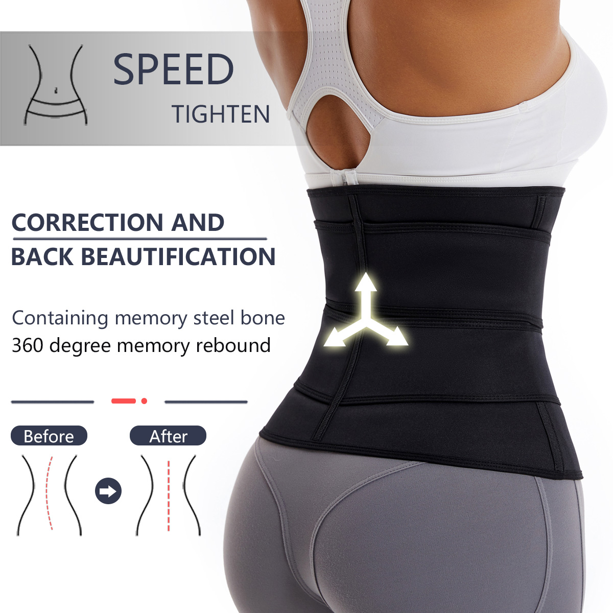 Женский пояс-тренажер для тали – обзор и цена Sweat Waist Trainer Belt Neoprene