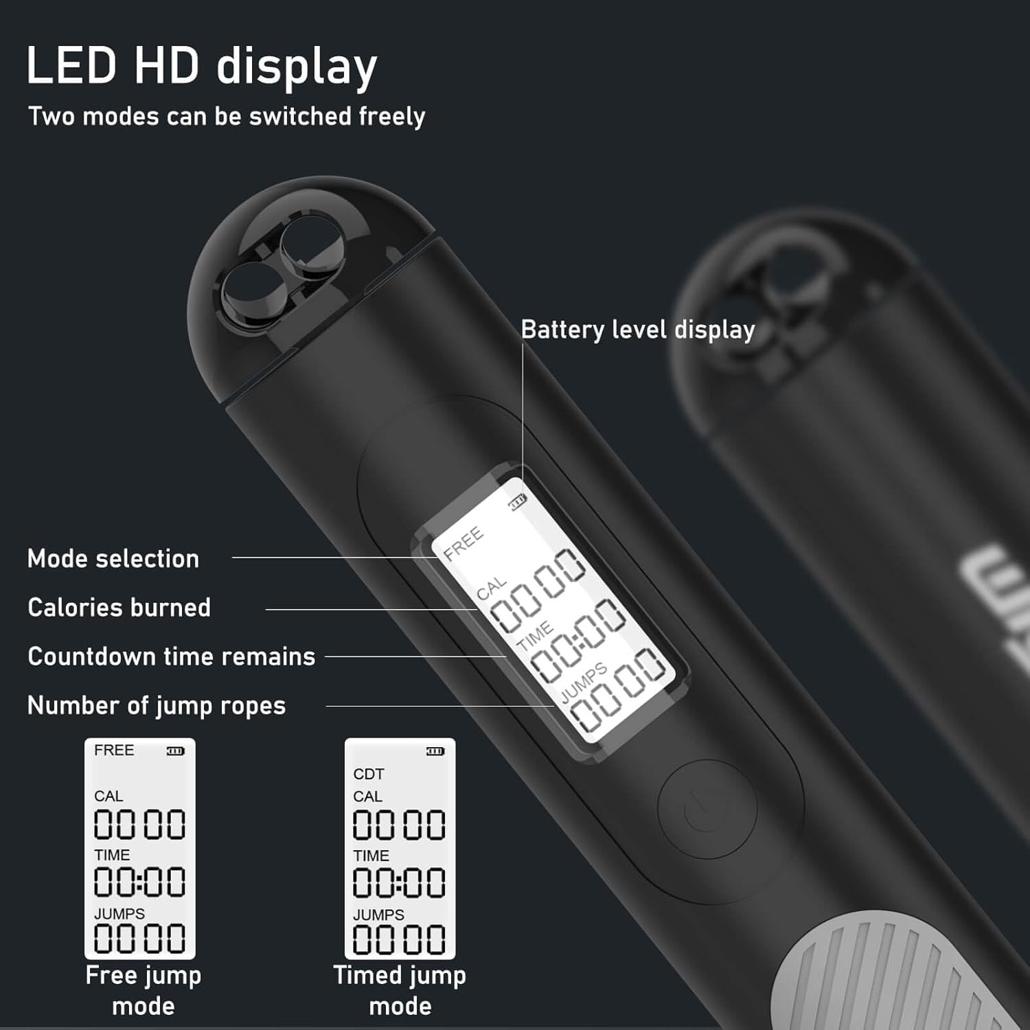 Умная цифровая скакалка 2-в-1  – обзор и цена Smart Jump Rope Digital Counter
