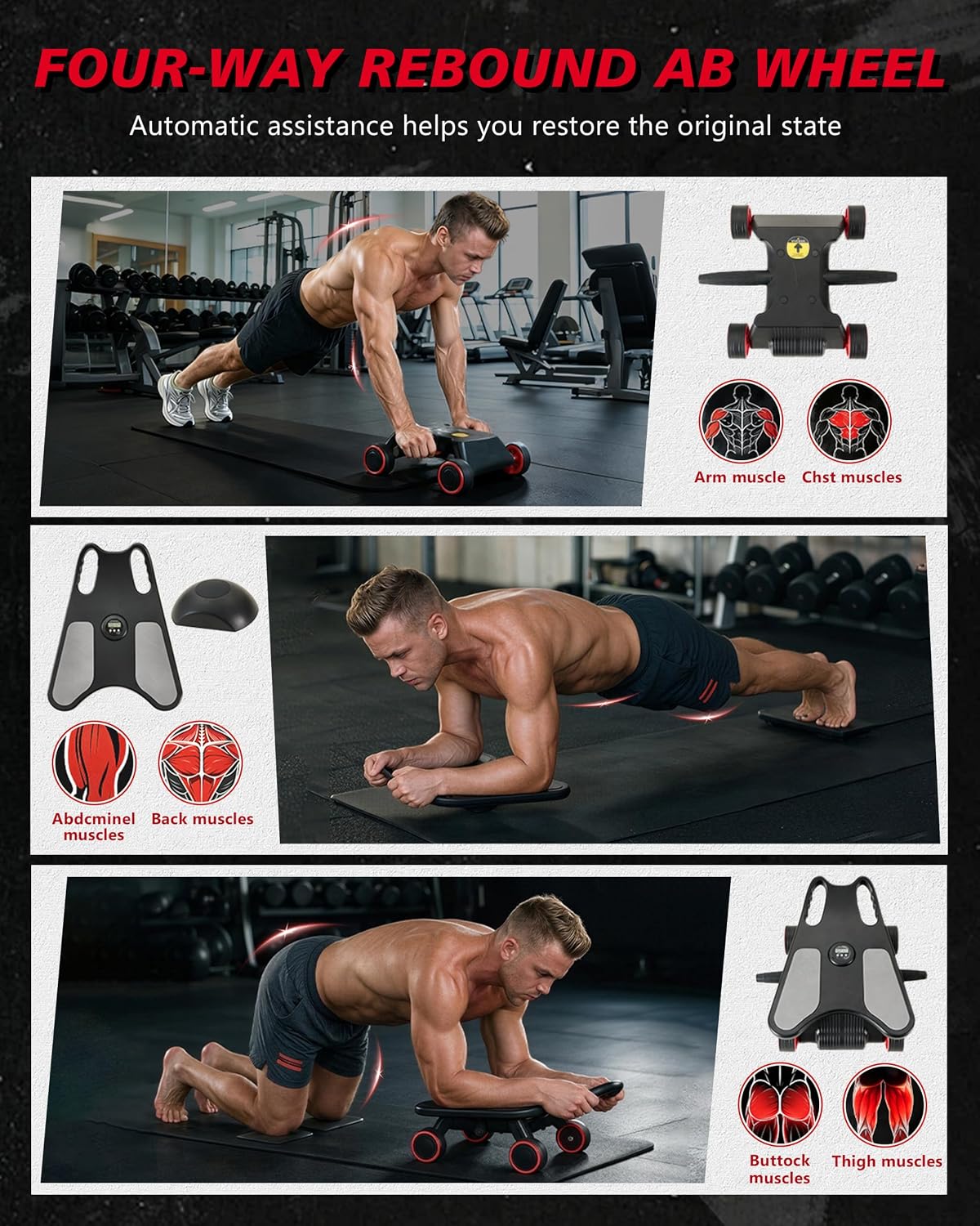 Ролик для пресса, Ab Roller, у – обзор и цена Ab Roller Wheel With Elbow Support