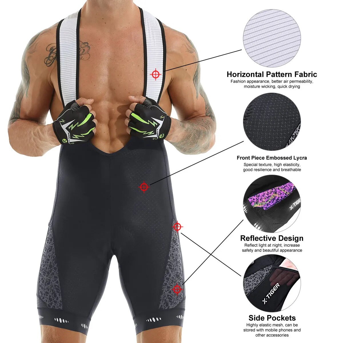Велосипедные шорты нагрудник 5 – обзор и цена Padded Cycling Shorts 5D Gel