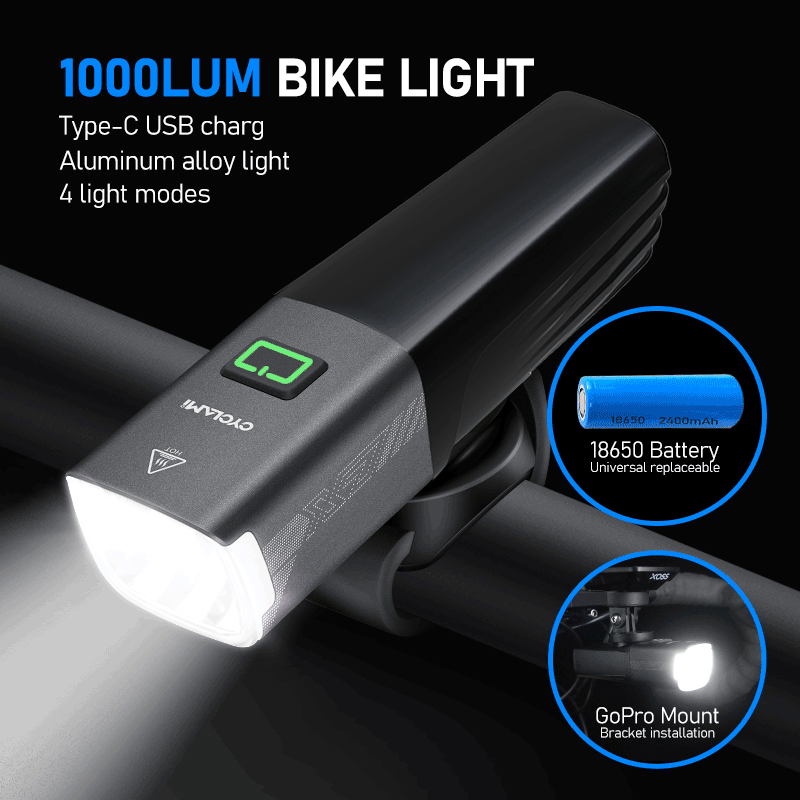 CYCLAMI X7 Reality 1000 люмен  – обзор и цена Rechargeable Bicycle Headlight 1000 Lumen