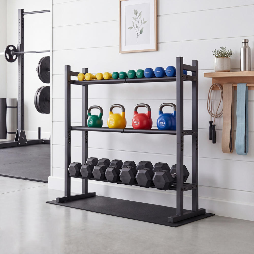 Усиленная 3-ярусная стойка для – обзор и цена Fitness Equipment