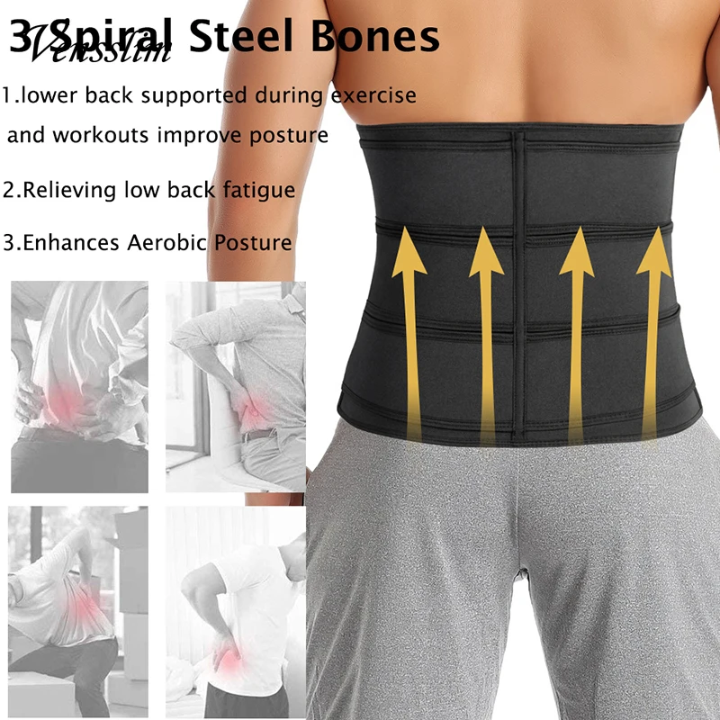 Vensslim мужской тренажер для  – обзор и цена Sweat Waist Trainer Belt Neoprene