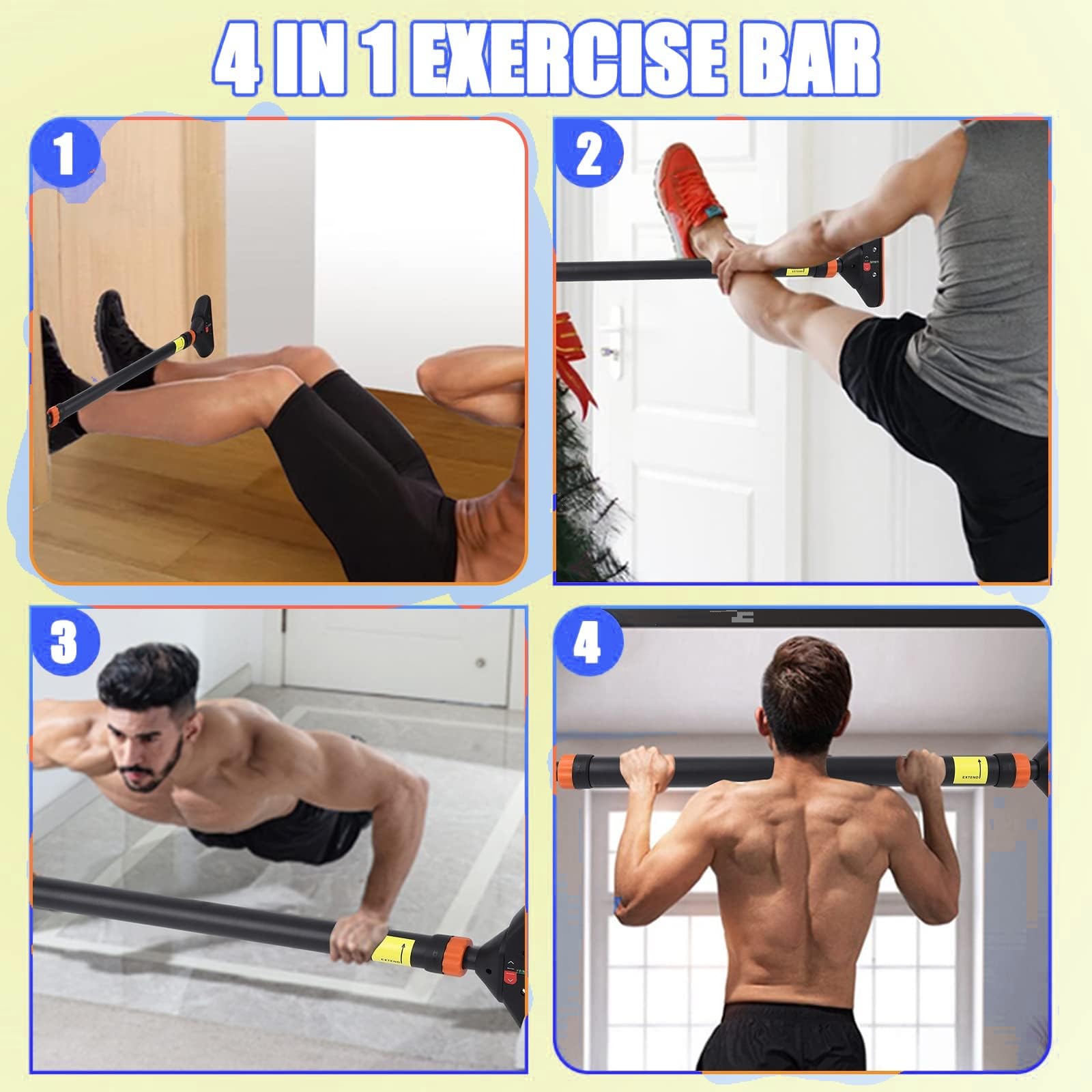 Регулируемый турник для дверно – обзор и цена Door Pull Up Bar No Screw